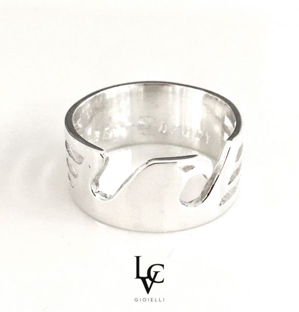 Anello Fascia Argento 925 Aquila