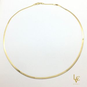Collana oro giallo piattina