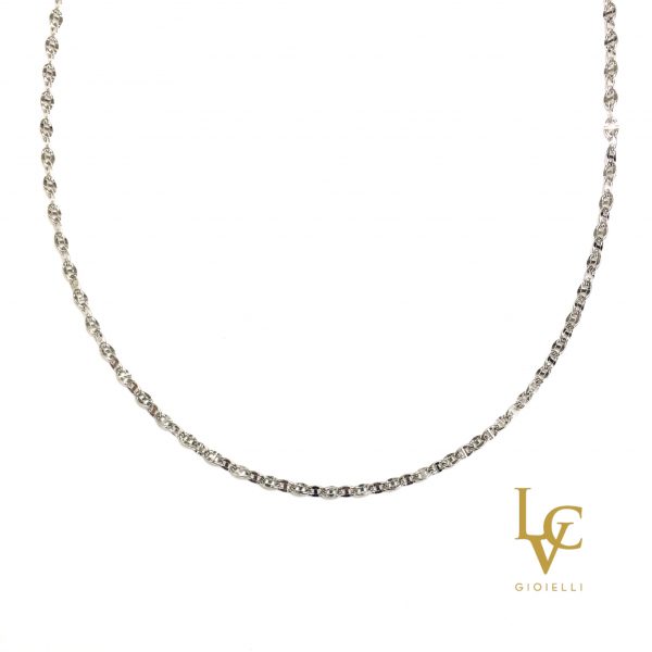 Collana oro bianco marinara small