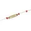 Bracciale piastrina con coralli - immagine 3