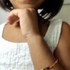 Bracciale piastrina con coralli - immagine 2