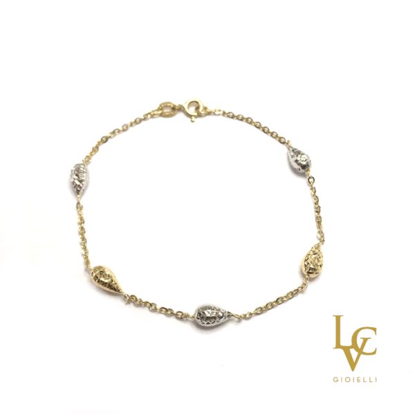 Bracciale bicolore ghiande
