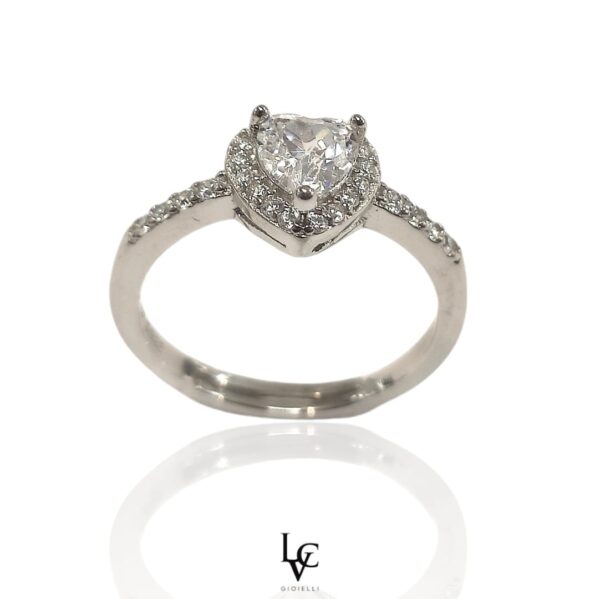 Anello Cuore di Zirconia