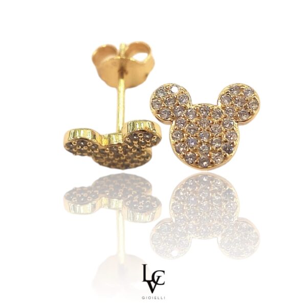 Orecchini Mickey Mouse placcati oro