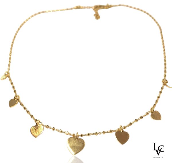 Collana Style Hearts Charms