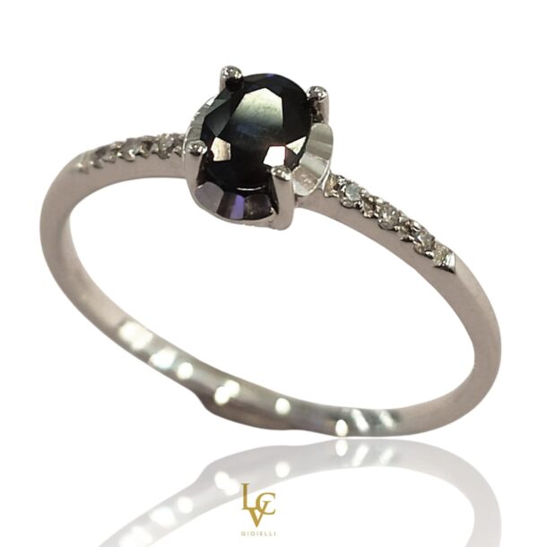 Anello Zaffiro Deep Blue