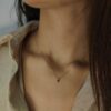 Collana rubino e punto luce con diamante - immagine 3