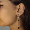 Orecchini pendenti Green Gold Plated - immagine 2