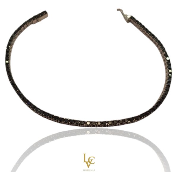 Bracciale tennis nero uomo