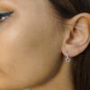 Orecchini magic round rubino con diamanti - immagine 2