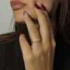 Anello Veretta con 5 pietre zirconi - immagine 2