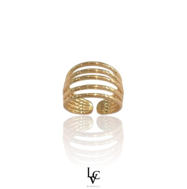 Anello con 5 fasce dorate