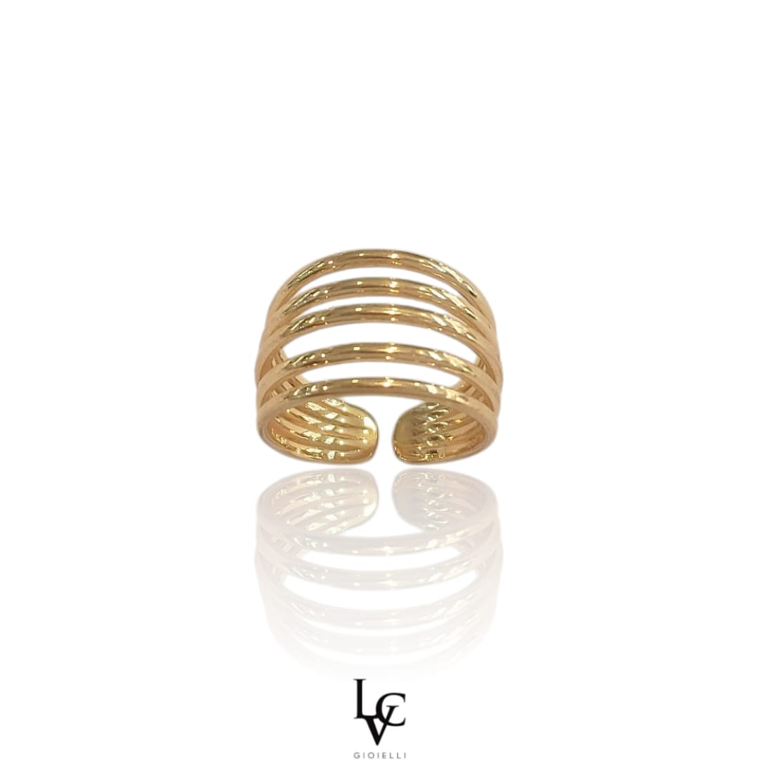 Anello con 5 fasce dorate