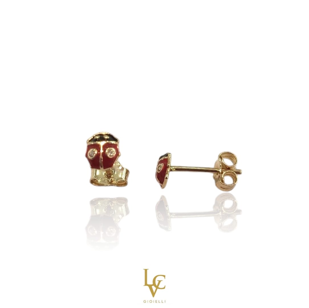 Orecchini Coccinella oro 18kt