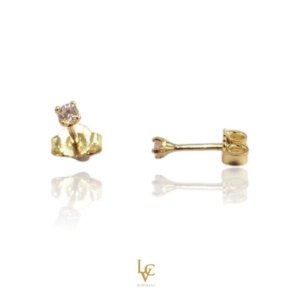 Orecchini Punto Luce con zircone