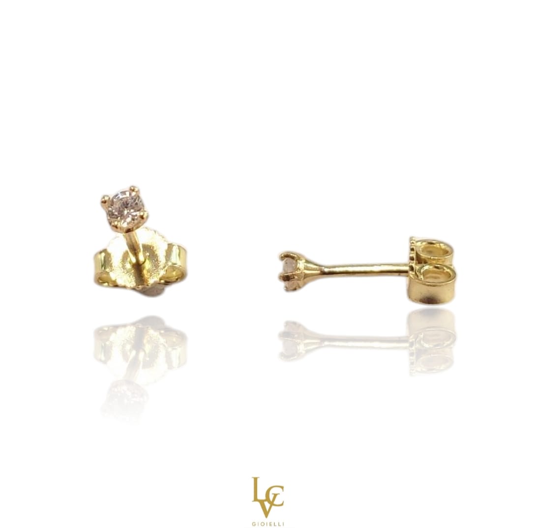 Orecchini Punto Luce con zircone