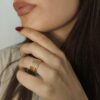Anello con 5 fasce dorate - immagine 2