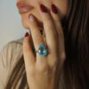 Anello goccia celeste - immagine 2