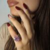 Anello goccia rosa - immagine 2
