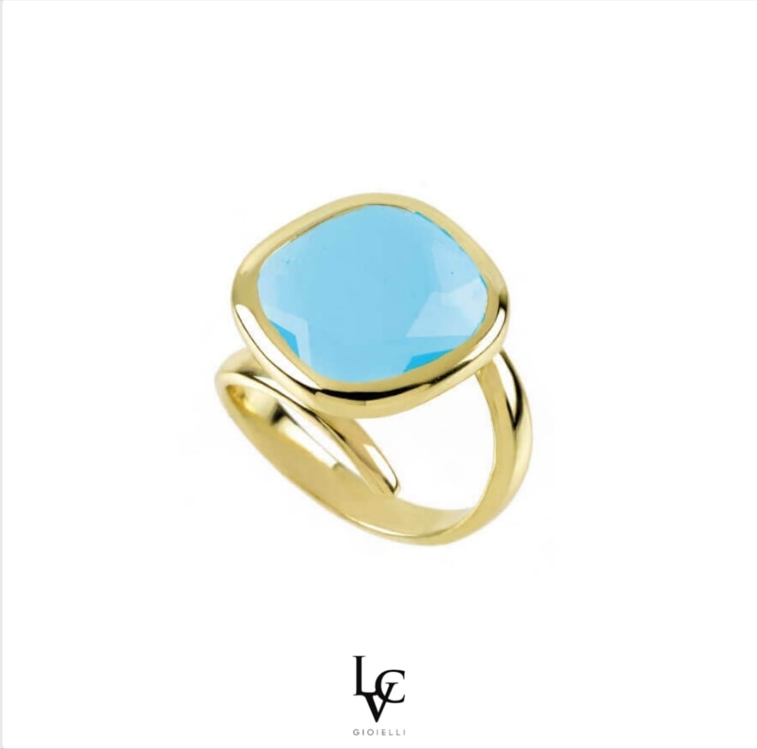 Anello mignon celeste