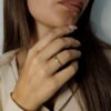 Anello con cuoricini di zirconi - immagine 2