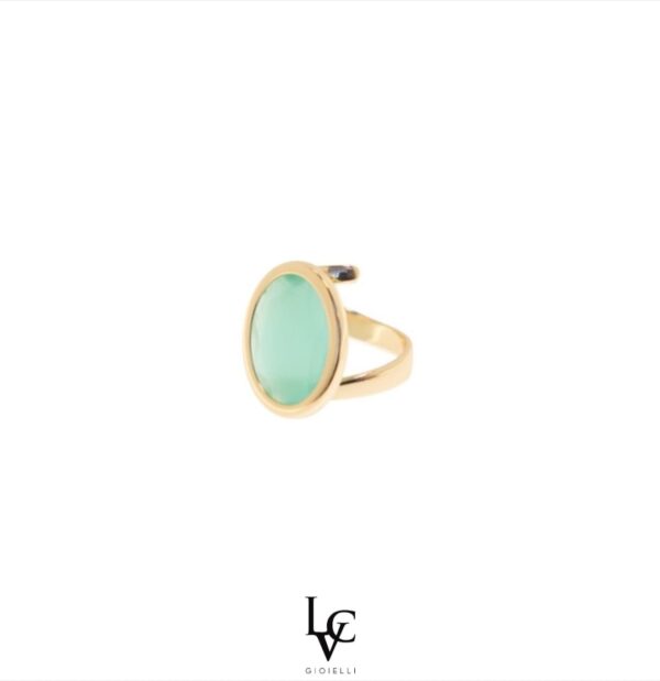 Anello oval green