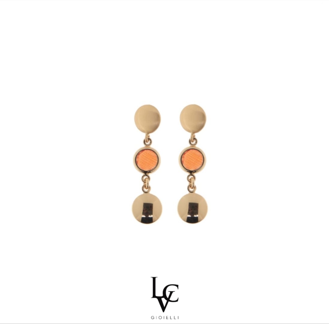 Orecchini orange gold