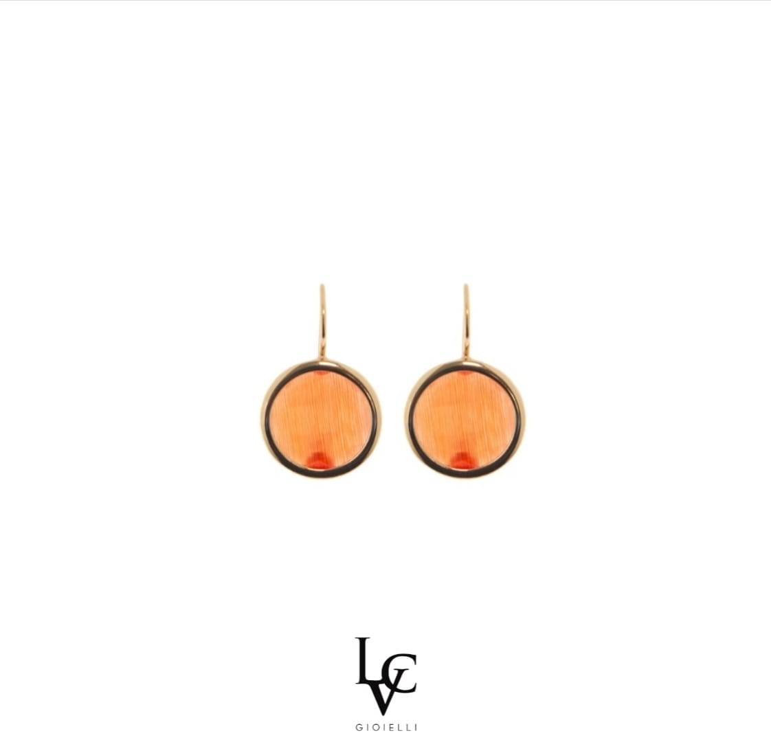 Orecchini round orange