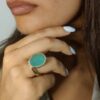 Anello oval green - immagine 2