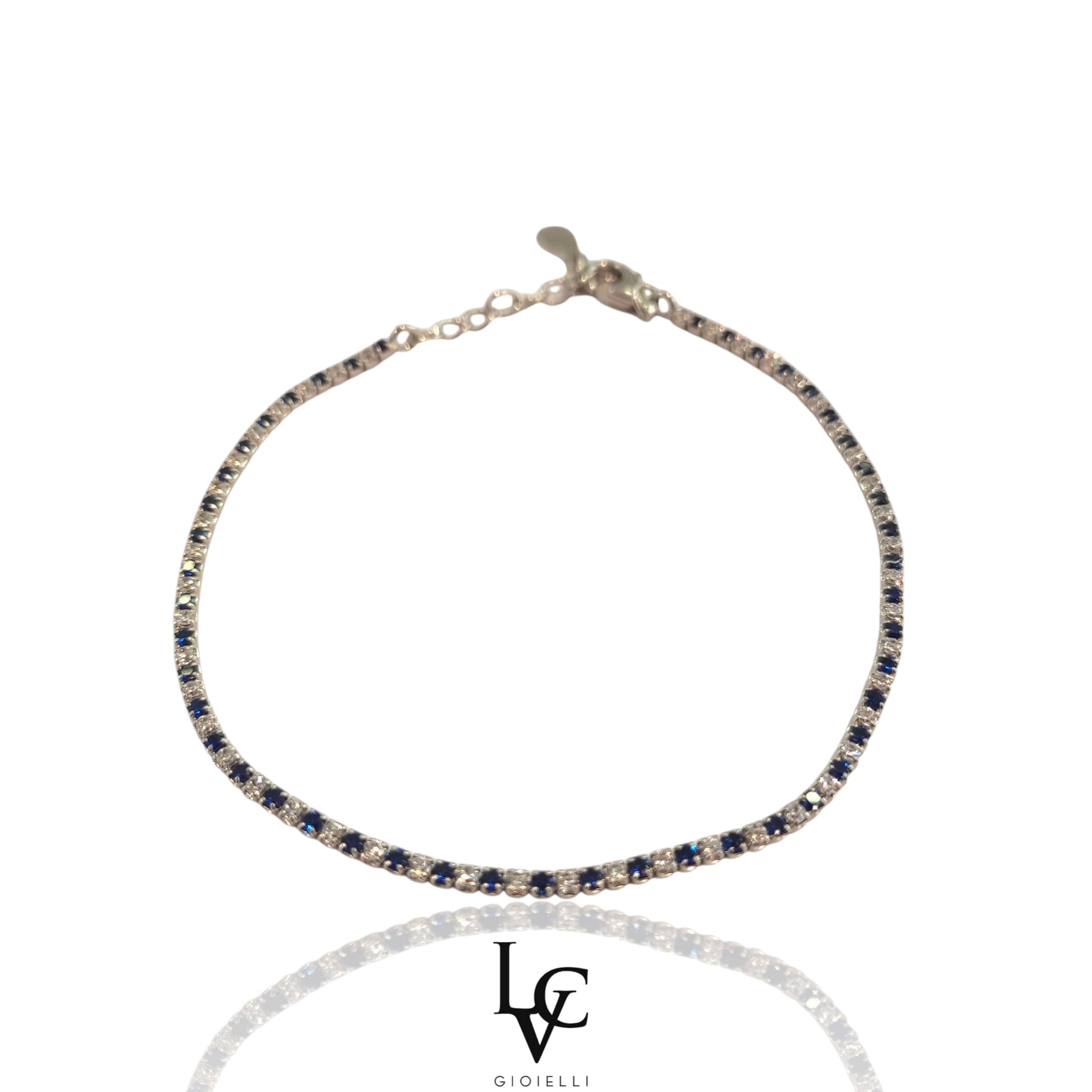 Tennis slim bicolore blu e argento